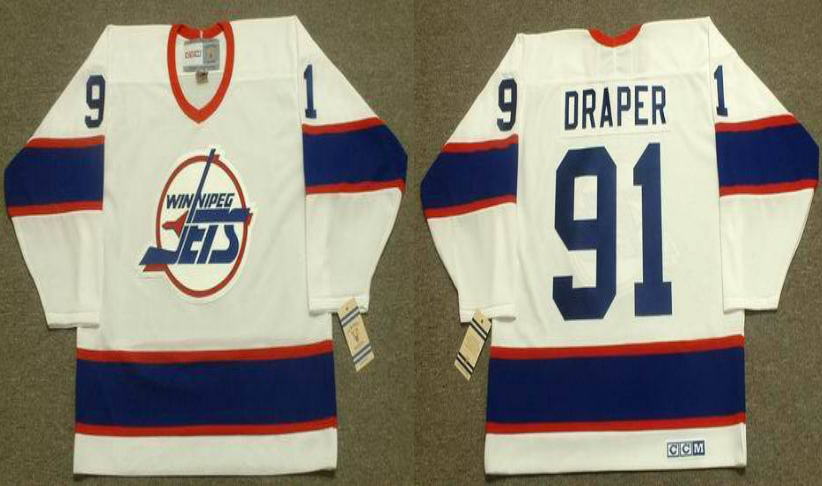 2019 Men Winnipeg Jets #91 Draper white CCM NHL jersey